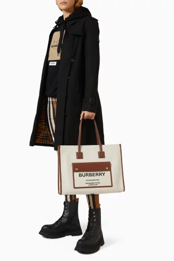 Freya Medium Tote Bag in Canvas & Leather