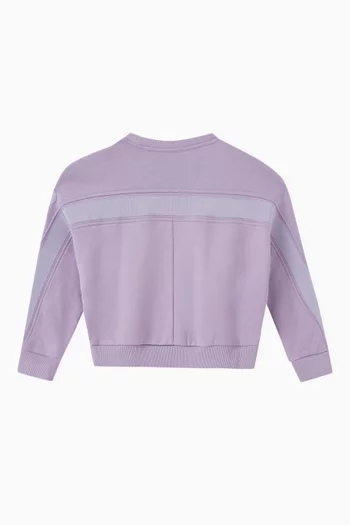 سويت شيرت قطن بطبعة شعار الماركة