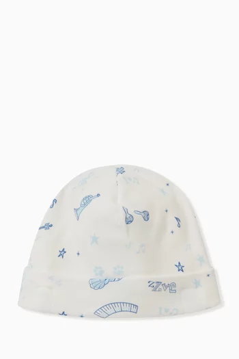 Abstract Print Hat in Cotton