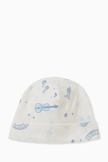 Abstract Print Hat in Cotton