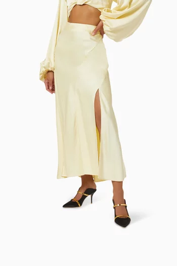 Maureen 70 Mules in Satin