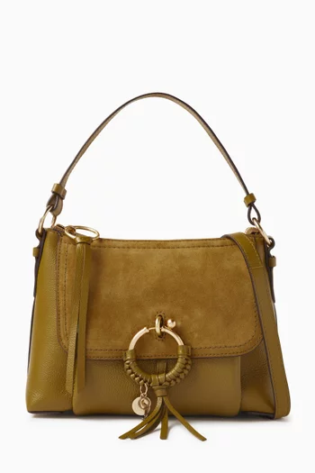 Small Joan Crossbody Bag in Suede & Grained Leather
