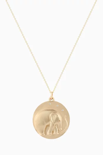 The Elephant Necklace in 10kt Yellow Gold