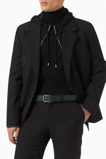 حزام بتصميم مجدول جلد