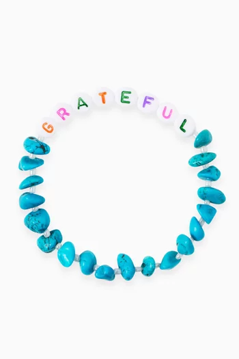 "Grateful" Turquoise Crystal Healing Bracelet 