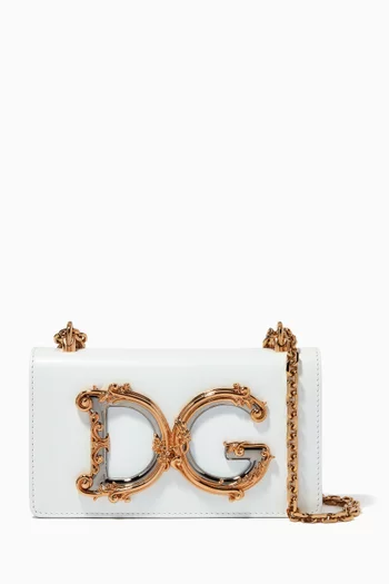 DG Girl Shoulder Bag In Calfskin Leather
