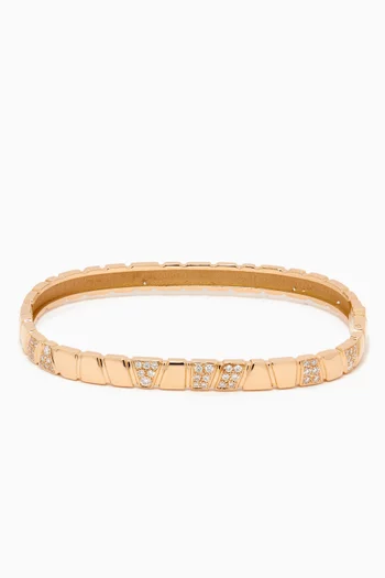 Ride & Love Semi-pavée Bracelet in 18k Recycled Yellow Gold  