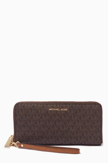 محفظة جت ست كبيرة بحمالة معصم قنب بشعار الماركة