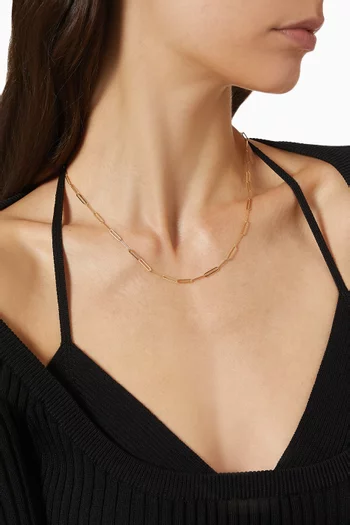 Aida Paperclip Necklace in 18kt Yellow Gold