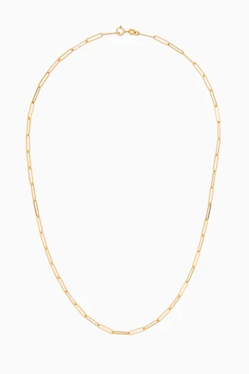 Aida Paperclip Necklace in 18kt Yellow Gold
