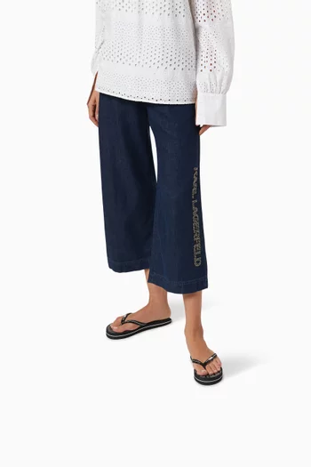 Kosta Monogram Thong Sandals in Rubber   