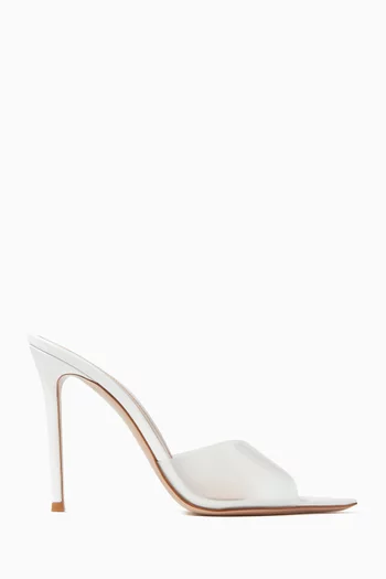 Elle 105 Mule Sandals in Patent Leather & Plexi