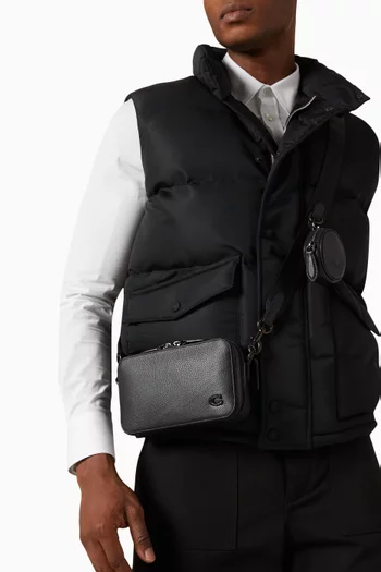 Charter Slim Crossbody Bag in Pebbled Leather