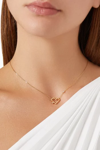 Small Hubb Diamond Necklace in 18kt Gold