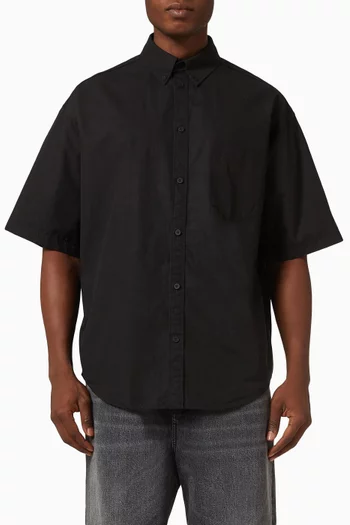 Oversized Shirt in Papery Cotton Twill