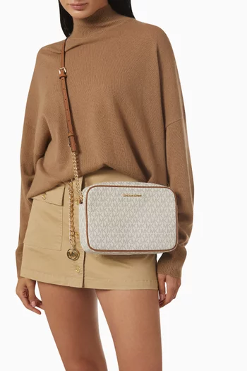 Jet Set Large Crossbody Bag in Logo Canvas