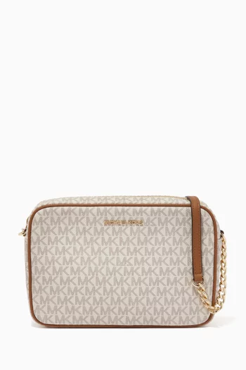 Jet Set Large Crossbody Bag in Logo Canvas