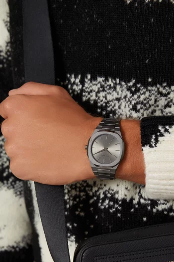 Anthracite Ultra Thin Monoblock Watch, 40mm