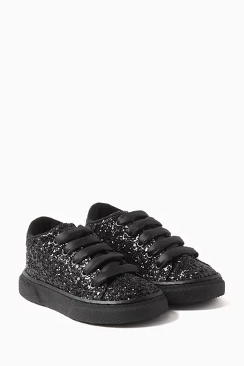 Aldo black glitter sneakers clearance
