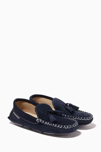 Tassel Loafers in Suede Leather