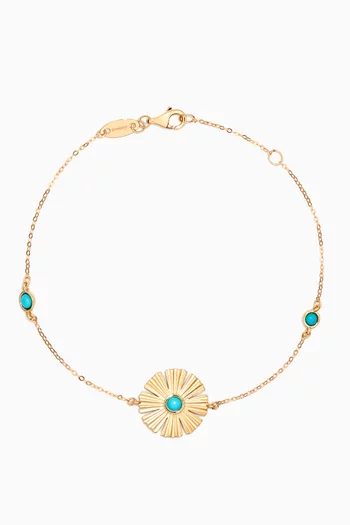 Farfasha Sunkiss Turquoise Bracelet in 18kt Yellow Gold