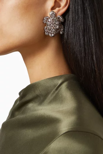 Tortoise Clip Earrings in 24kt Gold-plated Bronze