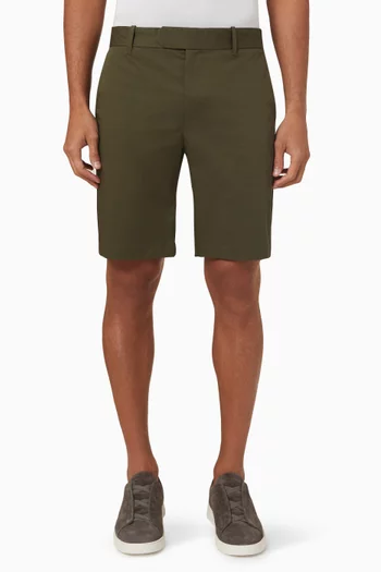 Stretch Bermuda Shorts in Cotton
