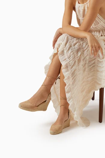 Carina 90 Espadrille Wedge Sandals in Suede