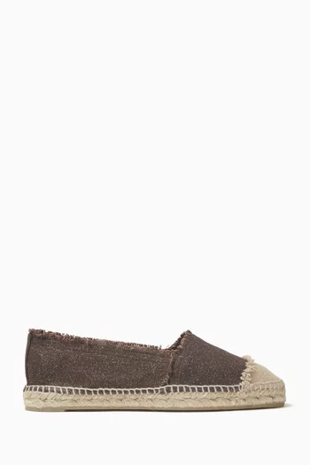 Kampala Flat Espadrilles in Linen-canvas