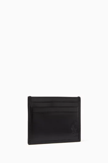 Signature Pony Card Case in Leather