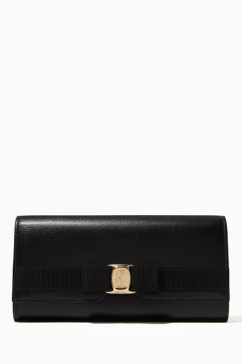 Vara Bow Continental Wallet in Calf Leather