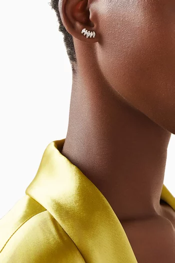 أقراط صغيرة مرصعة بكريستال فضة إسترلينية