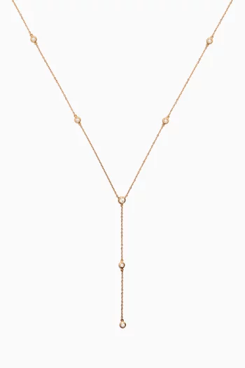 Diamond Lariat Necklace in 18kt Gold