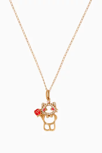 Maya the Kitten Diamond Necklace in 18kt Gold