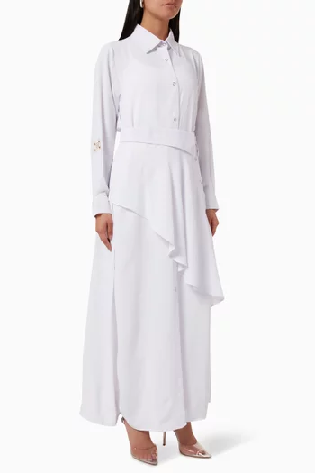 Belted Abaya in Crepe