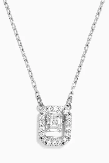 Millenia Crystal Necklace in Rhodium-plated Metal