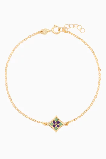 Amelia Versailles Small Garden Star Double-sided Bracelet in 18kt Gold