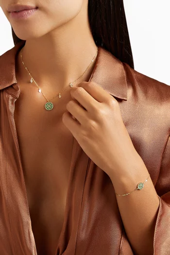 سوار أميليا فرساي بحلية بوجهين مرصعة بعرق اللؤلؤ ذهب عيار 18