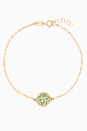 سوار أميليا فرساي بحلية بوجهين مرصعة بعرق اللؤلؤ ذهب عيار 18