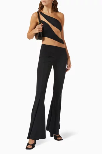 Snake Mesh Fishtail Jumpsuit in Nylon Lycra