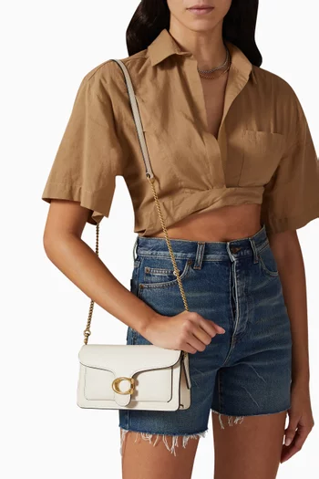 Tabby Chain Clutch in Leather