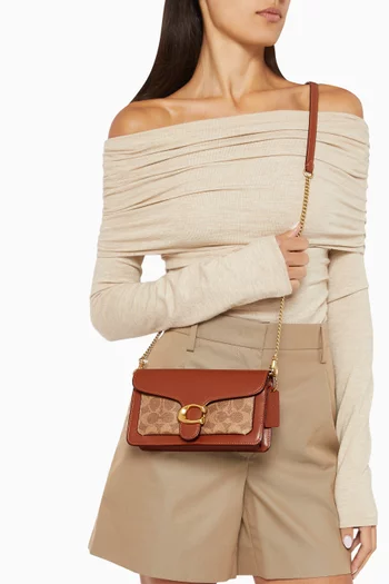 Tabby Chain Clutch in Signature Canvas