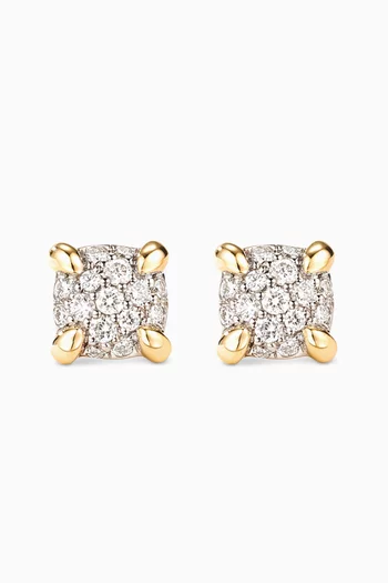 Petite Chatelaine® Diamond Stud Earrings in 18kt Gold
