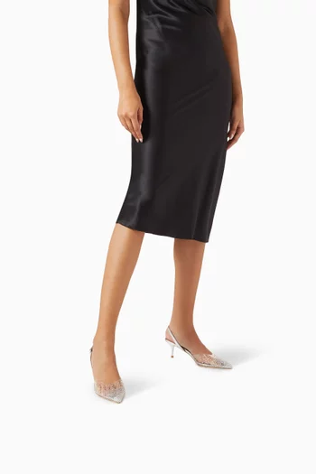 Flavie 55 Crystal Slingback Pumps in PVC