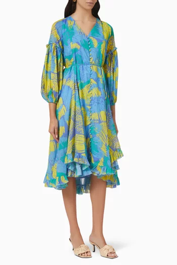 Amanda Floral-print Midi Dress