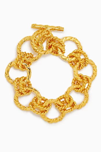 Retroh Chain Bracelet in 24kt Gold-plated Brass