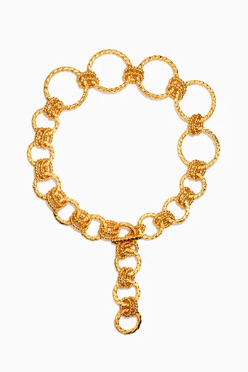 RetrOh Chain Necklace in 24kt Gold-plated Brass