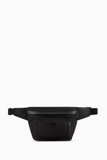 Buy Emporio Armani Black EA Eagle Belt Bag in Nylon For Men Online Ounass Bahrain