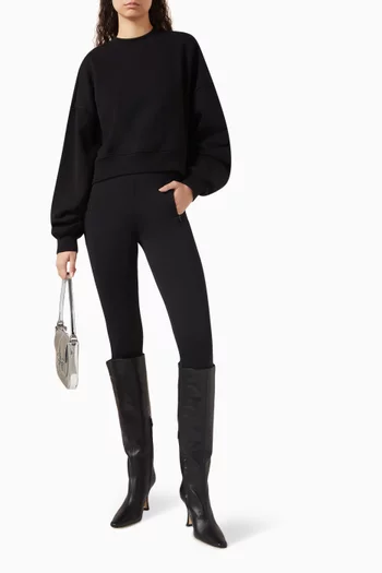 Oversize Track Sweatshirt in Cotton-fleece