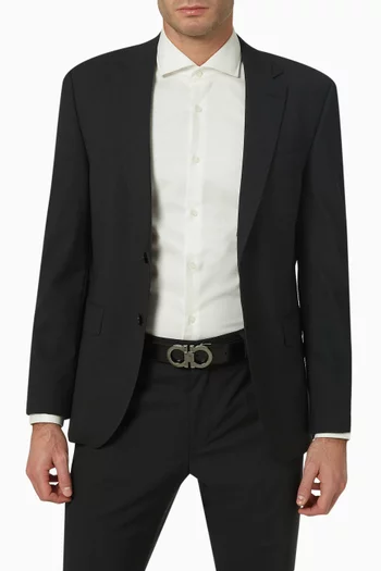 Gancini Reversible Belt in Leather